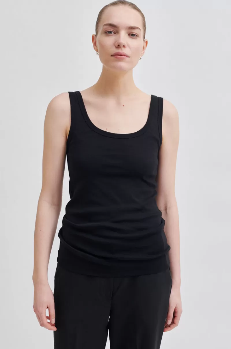 Second Female Tops And T-Shirts | Ambra Tanktop Black