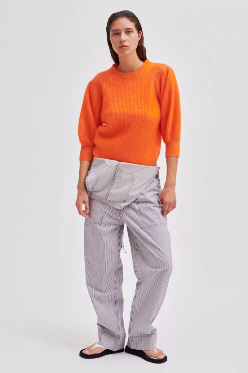 Second Female Knitwear | Brooky Knit Puff Ss Tigerlily