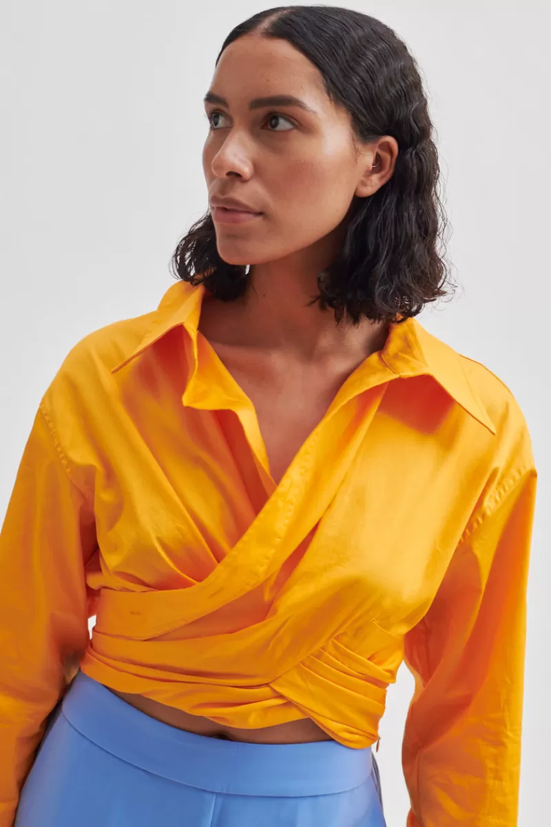 Second Female Shirts | Closa Wrap Shirt Apricot