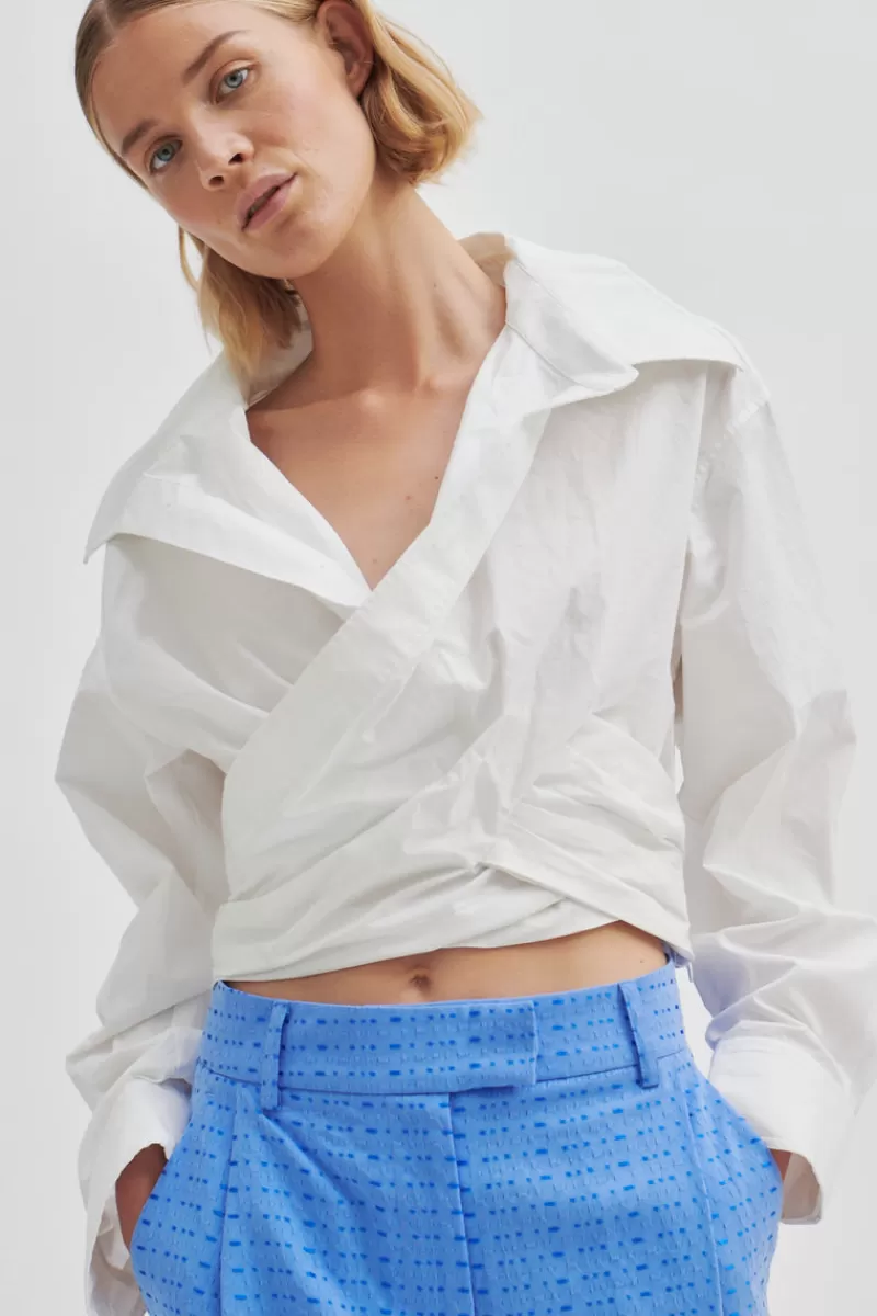 Second Female Shirts And Blouses | Closa Wrap Shirt White