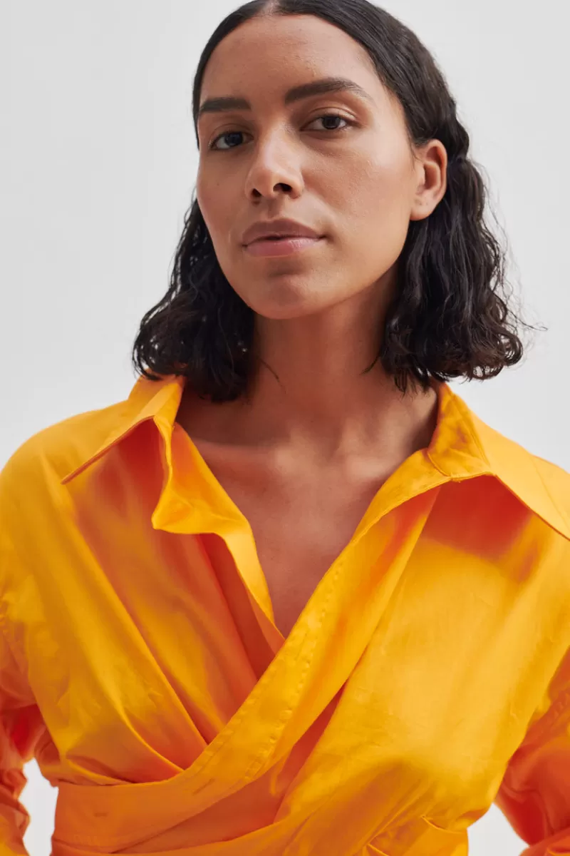 Second Female Shirts | Closa Wrap Shirt Apricot