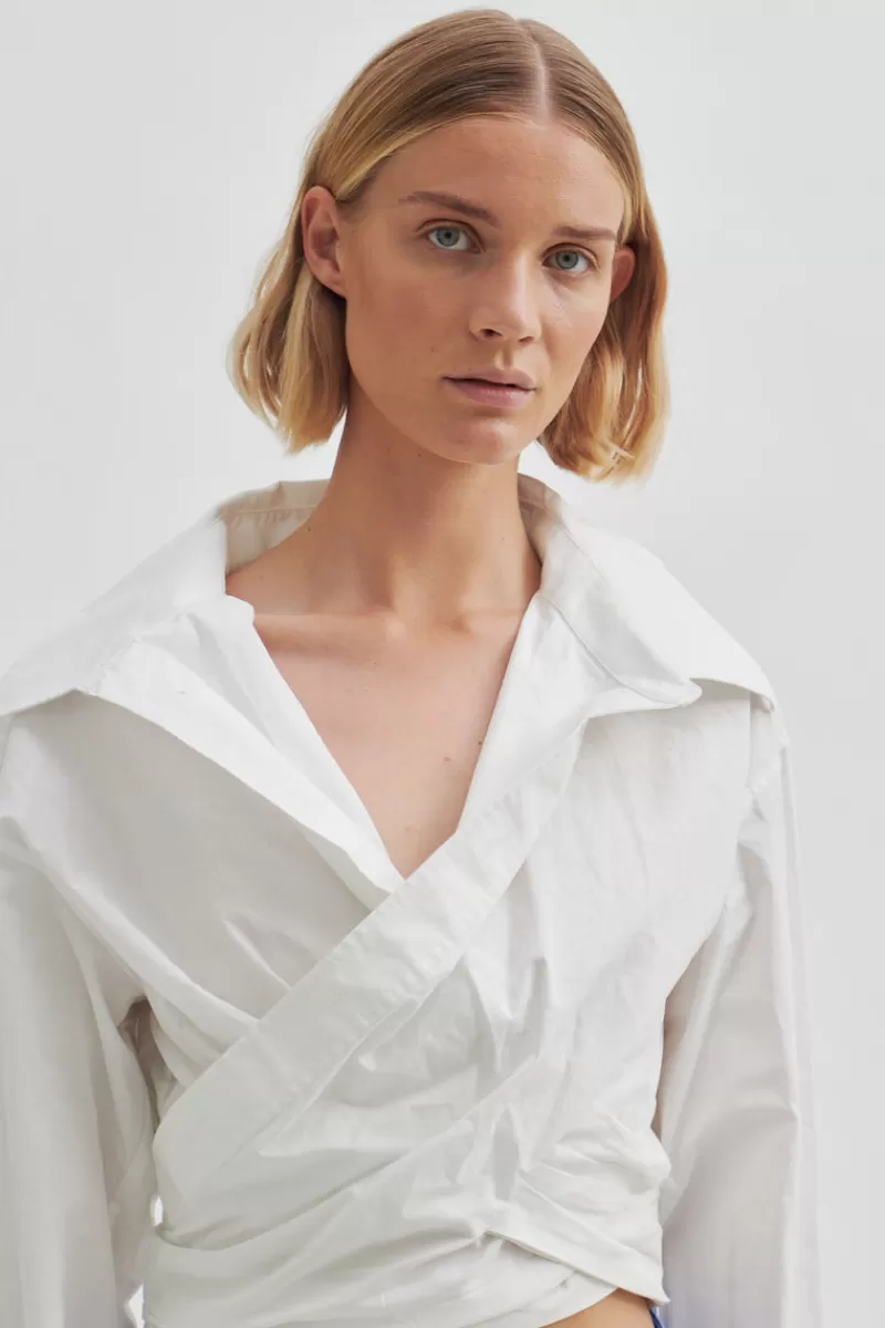 Second Female Shirts And Blouses | Closa Wrap Shirt White