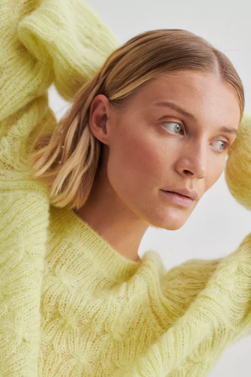 Second Female Knitwear And Cardigans | Halla Knit O-Neck Mellow Yellow