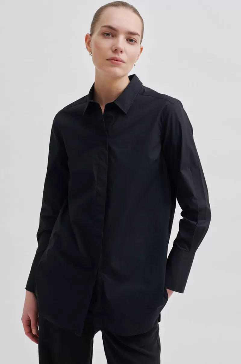 Second Female Shirts And Blouses | Larkin Ls Classic Shirt Black