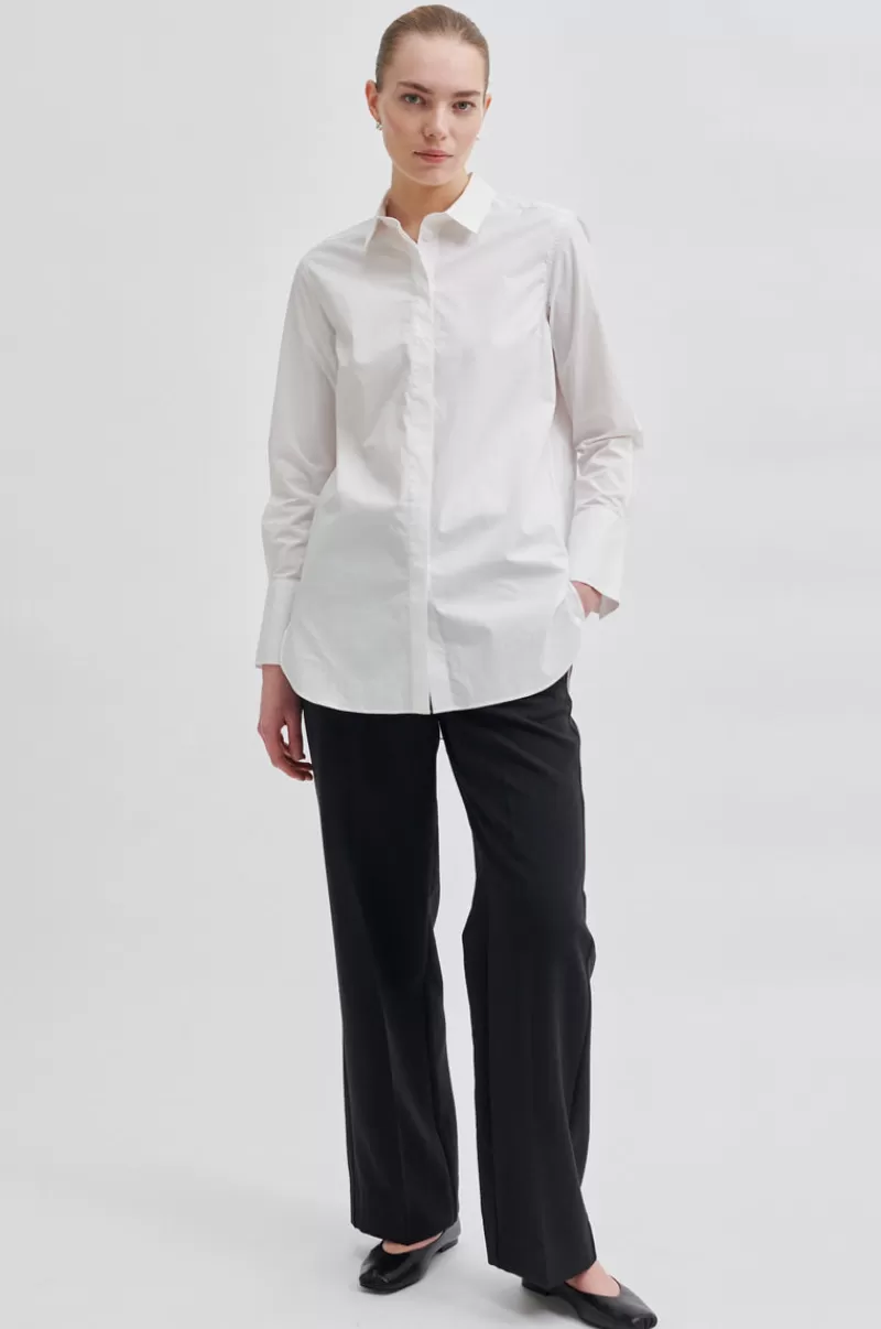 Second Female Shirts And Blouses | Larkin Ls Classic Shirt White Alyssum