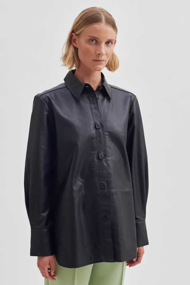 Second Female Shirts And Blouses | Lito Leather Shirt