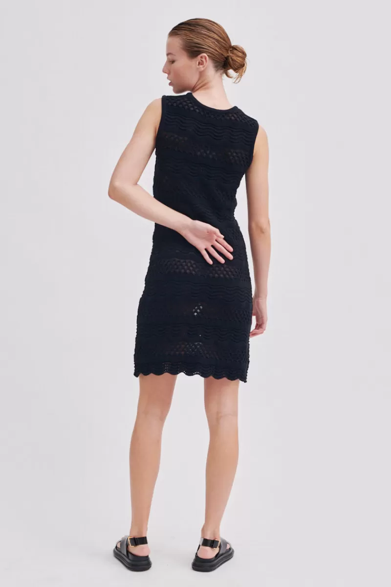 Second Female Dresses | Mutio Knit Mini Dress Black