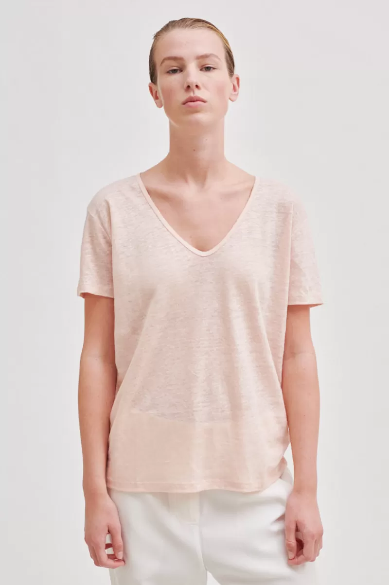 Second Female Tops And T-Shirts | Peony Ss V-Neck Tee