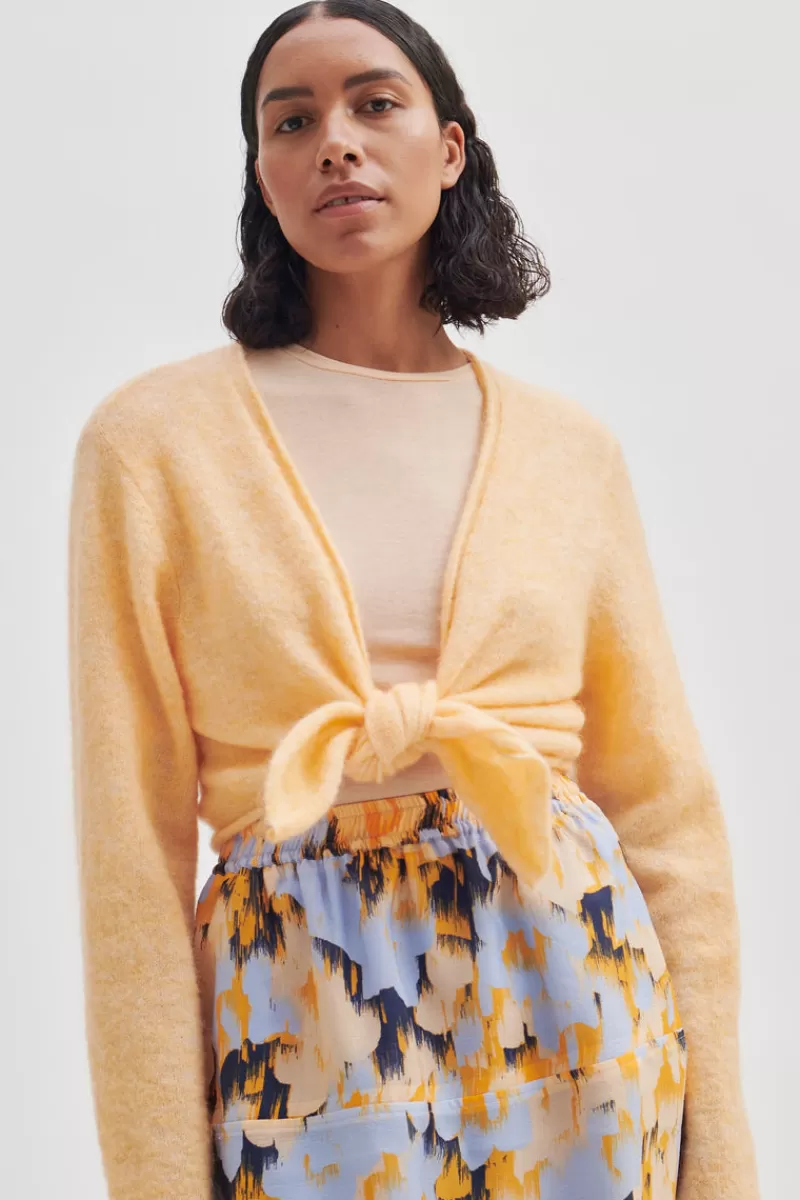 Second Female Knitwear And Cardigans | Ymani Knit Cardigan Bleached Apricot